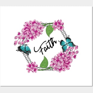 Faith - Lilacs And Butterflies Posters and Art